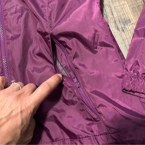 Sierra Designs Hooded Windbreaker Purple Jacket Womens M Rain Hood Lightweight - Picture 5 of 9